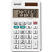 SHARP® EL-244WB 8-Digit Professional Pocket Calculator - 3-Key Memory, Auto Power Off - 8 Digits - LCD - 0.3" Height x 2.4" Width x 4.1" Depth - White - 1 Each