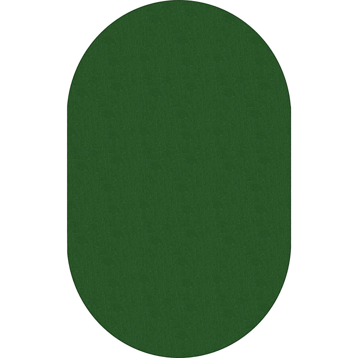 Flagship Carpets Classic Solid Color 12' Oval Rug - Traditional - 91.20" Length x 12 ft Width - Oval - Clover - Nylon