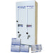 Impact Dual Vendor Hygiene Dispenser - 12 x Sanitary Napkin, 19 x Tampon - 24" Height x 10.8" Width x 5.5" Depth - Metal - White - Window, Locking Coin Box - 1 Each