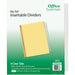 Avery® Office Essentials Big Tab Insertable Dividers - 384 x Divider(s) - 384 Tab(s) - 8 - 8 Tab(s)/Set - 8.5" Divider Width x 11" Divider Length - 3 Hole Punched - Buff Paper Divider - Clear Plastic Tab(s) - 30% Recycled - 48 / Carton