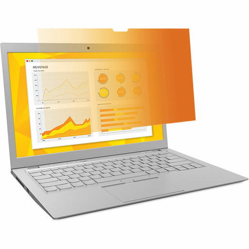 3M Gold Privacy Filter Gold, Glossy - For 15.6" Widescreen LCD 2 in 1 Notebook - 16:9 - Scratch Resistant, Dust Resistant - 1 Each