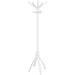 Alba Coat Stand - 5 Hooks - 10 Pegs - 70.5" Height - for Coat, Clothes, Accessories - Wood - White - 1 Each
