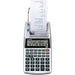 Canon P1DHV3 Compact Printing Calculator - Sign Change, Built-in Memory, Item Count, Clock, Calendar - 12 Digits - 1.6" Height x 3.9" Width x 7.7" Length - Sliver - 1 Each