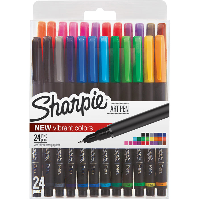 Sharpie Fine Point Art Pens - Fine Pen Point - Assorted Ink - 24 / Pack