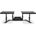 Allsop Metal Art ErgoTwin Height Adjustable Dual Monitor Stand - 20 lb Load Capacity - 9" Height x 32" Width x 14" Depth - Desktop - Steel - Pearl Black - 1 Each
