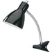 Lorell LED Clip-on Desk Lamp - 15.5" Height x 3" Width - 10 W LED Bulb - Plastic - Desk Mountable - Black - for Desk, Table