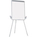 MasterVision Dry-erase Portable Tripod Easel - 29" (2.4 ft) Width x 41" (3.4 ft) Height - White Melamine Surface - Gray Aluminum Frame - Silver Stand - Rectangle - Portable, Desktop, Floor Standing - 1 Each - TAA Compliant