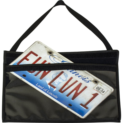 C-Line License Plate Holder - Support 13" x 8.50" Media - 9.3" Width x 14" Length - Vinyl - Clear, Black, Black - 1 Each
