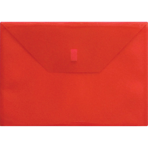 Lion Letter Recycled File Pocket - 8 1/2" x 11" - 180 Sheets Capacity - Transparent, Red - 20% Recycled - 1 Each