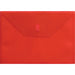 Lion Letter Recycled File Pocket - 8 1/2" x 11" - 180 Sheets Capacity - Transparent, Red - 20% Recycled - 1 Each