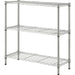 Lorell Light-Duty Wire Shelving - 3 Tier(s) - 36" Height x 36" Width x 14" Depth - Floor - Sturdy - Epoxy - Silver - Plastic, Metal, Steel - 1 Each