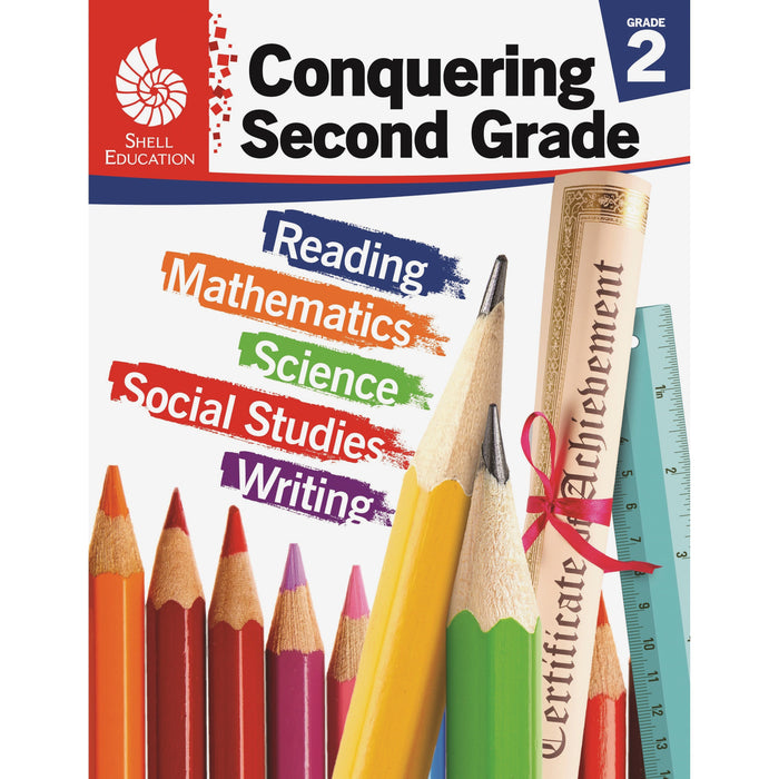Shell Education Conquering Second Grade Printed Book - 168 Pages - Book - Grade 2 - 1 Each