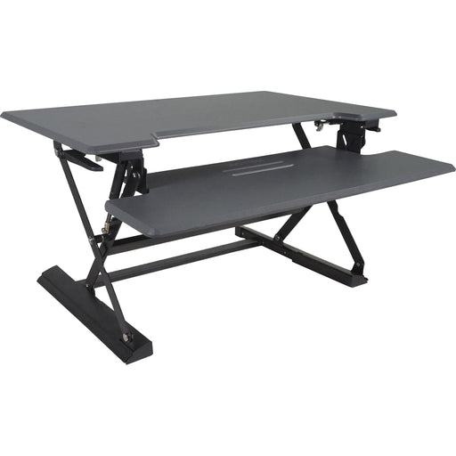 Victor Multipurpose Desktop Riser - 20.50" Height - Desktop, Tabletop - Wood, Steel, Laminate - Charcoal Gray, Black - Scratch Resistant - 1 Each