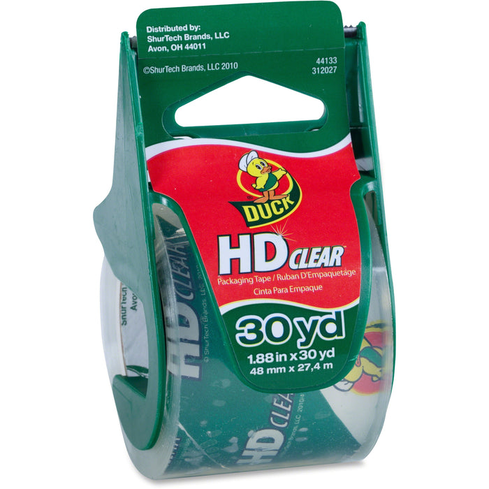 Duck HD Clear Packaging Tape - 29.97 yd Length x 1.89" Width - Clear - Acrylic - 1 Roll