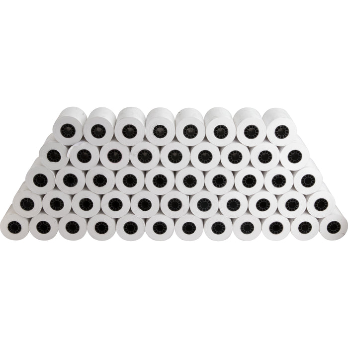 Business Source Thermal Paper Rolls - 2 1/4" x 80 ft - 48 g/m² Grammage - Smooth - White - 50 / Carton
