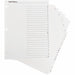 Business Source A-Z Tab Table of Contents Index Dividers - Printed Tab(s) - Character - A-Z - 25 Tab(s)/Set - 8.5" Divider Width x 11" Divider Length - Letter - 3 Hole Punched - White Divider - White Mylar Tab(s) - 1 Set