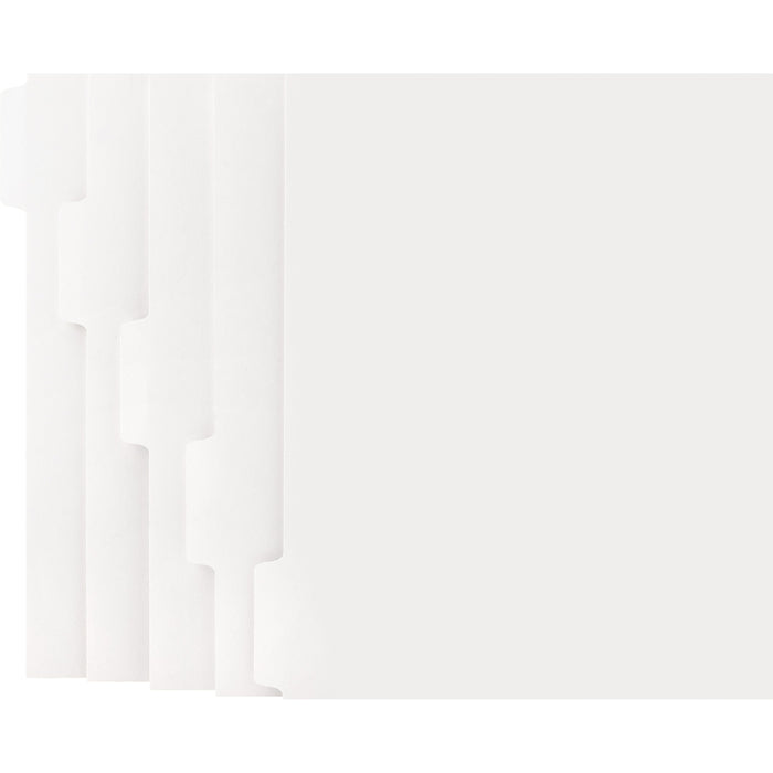 Business Source Straight Collated Print-on Tab Divider - Print-on Tab(s) - 5 Tab(s)/Set - 9" Divider Width x 11" Divider Length - Letter - White Divider - White Tab(s) - Unpunched - 1 Box
