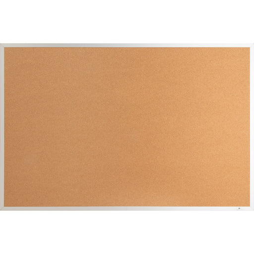 Lorell 19764 Bulletin Board - 24" Board Height x 36" Board Width - Cork Surface - Long Lasting, Warp Resistant - Brown Aluminum Frame - 1 Each