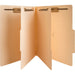 Business Source Letter Recycled Classification Folder - 8 1/2" x 11" - 2" Expansion - 2" Fastener Capacity - 2 Divider - 18 pt. - Manila - 10% Recycled - 10 / Box
