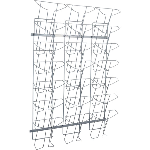 Alba Wire A4 Display 21 Compartments - 400 x Sheet - 21 Compartment(s) - Compartment Size : 1.57" - 44.09" Height x 30.71" Width x 5.12" Depth - Chrome - Metal - 1 Each