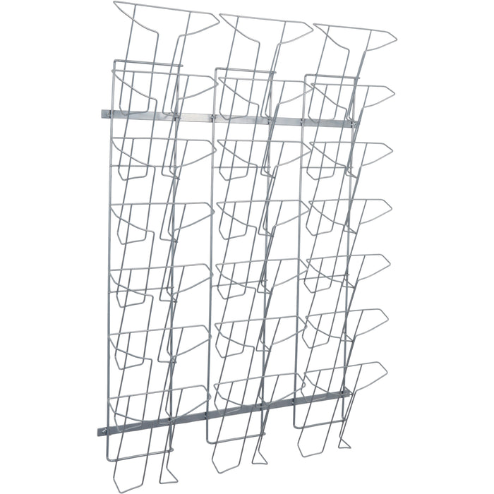 Alba Wire A4 Display 21 Compartments - 400 x Sheet - 21 Compartment(s) - Compartment Size : 1.57" - 44.09" Height x 30.71" Width x 5.12" Depth - Chrome - Metal - 1 Each
