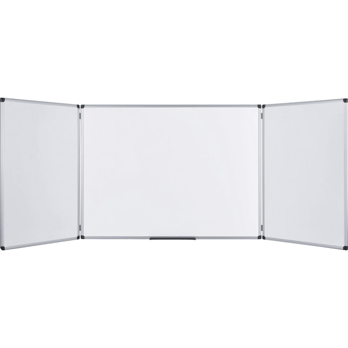 MasterVision Maya Trio Magnetic Whiteboard - 36" (3 ft) Width x 96" (8 ft) Height - White Surface - Rectangle - Magnetic - Assembly Required - 1 Each