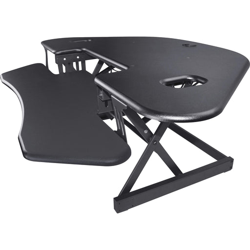 Lorell Corner Desk Riser - 40 lb Load Capacity - 18" Height x 45.50" Width - Desktop - Black - 1 Each