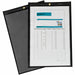 C-Line Stitched Shop Ticket Holders - Support 8.50" x 14" , 11" x 14" Media - Vinyl - Black, Clear - Heavy Duty - 1 Box