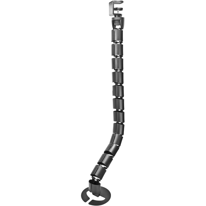 Lorell 35-1/2" Long Universal Cable Control Spine - Cable Guide - Black - 35.50" Length - 1 Each