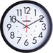 Lorell 14-1/2" Self-Set Wall Clock - Analog - Quartz - White Main Dial - Black Case - 1 Each