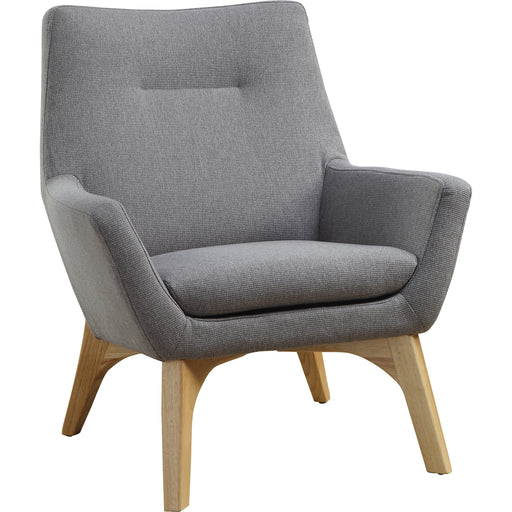 Lorell Quintessence Collection Upholstered Chair - Gray Seat Color - Gray Back Color - Low Back - Four-legged Base - 1 Each