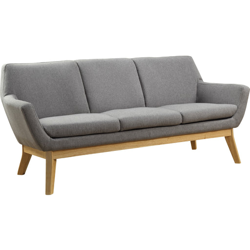Lorell Quintessence Collection Sofa - 32.8" Height x 73.3" Width x 19.8" Length - Finish: Gray - Upholstered, Lumbar Support, Ergonomic Design, Padded Back, Padded Seat, Sturdy - For Reception Area, Lounge - 1 Each