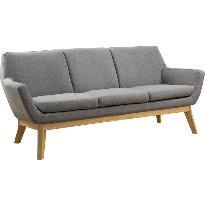 Lorell Quintessence Collection Sofa - 32.8" Height x 73.3" Width x 19.8" Length - Finish: Gray - Upholstered, Lumbar Support, Ergonomic Design, Padded Back, Padded Seat, Sturdy - For Reception Area, Lounge - 1 Each