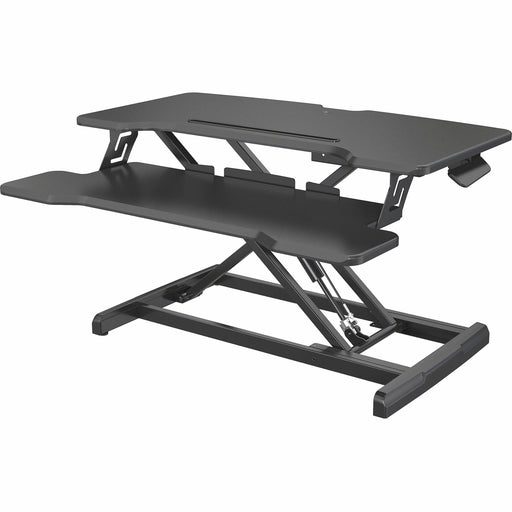 Lorell X-type Slim Desk Riser - 19 lb Load Capacity - 16.50" Height x 20" Width - Desktop - Black - 1 Each