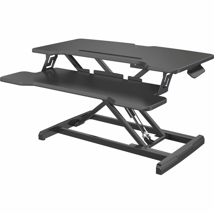 Lorell X-type Slim Desk Riser - 19 lb Load Capacity - 16.50" Height x 20" Width - Desktop - Black - 1 Each