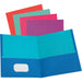 Oxford Letter Pocket Folder - 8 1/2" x 11" - 100 Sheets Capacity - 2 Pocket - Assorted - 10% Recycled - 50 / Box