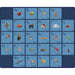 Flagship Carpets See My Alphabet Classroom Rug - Floor Rug - 13.17 ft Length x 10.50 ft Width x 0.50" Thickness - Rectangle - Blue - Yarn