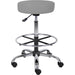 Boss Caressoft Medical/Drafting Stool - Gray Seat Color - Vinyl, Foam Seat Material - Chrome Frame Color - 5-star Base - 1 Each