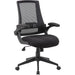 Boss Mesh Back, Flip Arm Task Chair - Black Seat Color - Black Back Color - Black Frame Color - 5-star Base - 1 Each