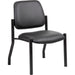 Boss Antimicrobial Armless Guest Chair, 300 lb. Weight Capacity - Black Seat Color - Vinyl Seat Material - Black Back Color - Vinyl Back Material - Black Frame Color - Steel Frame Material - Mid Back - Four-legged Base - 1 Each