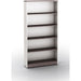 Boss Simple System 35 x 12 Bookcase, Driftwood - 71" Height x 35.4" Width x 11.8" Depth - Finish: Driftwood, Silver - 1 Each