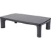 Allsop Hi-Lo Adjustable Monitor Stand - (32190) - Up to 32" Screen Support - 30 lb Load Capacity - 4" Height x 15.80" Width x 9.50" Depth - Medium Density Fiberboard (MDF), Rubber - Black - Sturdy, Non-slip, Ergonomic - 1 Each