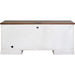 Martin 70" Credenza - 5-Drawer - 30" Height x 70" Width x 24" Depth - Total Drawer(s): 5 - Finish: Weathered Wire Brushed Chalk - Rustic Knotty Cherry Table Top - 1 Each