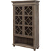 Martin Carson Glass Display Case - 2 Door(s) - 3 Shelve(s) - 2 Adjustable Shelf(ves) - Material: Solid Lumber, Veneer - Finish: Weathered Dove - 1 Each