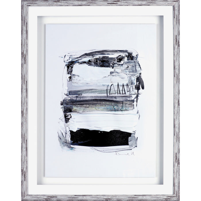 Lorell Abstract I Framed Artwork - 27.50" x 35.50" Frame Size - Brown, White - 1 Each