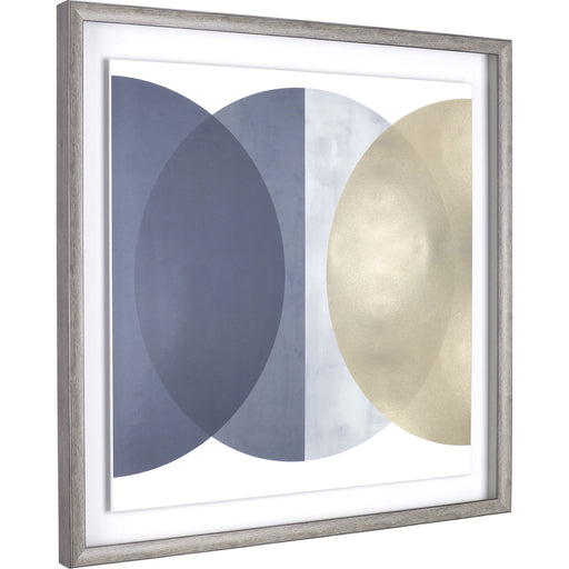 Lorell Circle I Framed Abstract Art - 29.25" x 29.25" Frame Size - Gray, Yellow - 1 Each