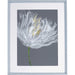 Lorell White Flower I Framed Abstract Art - 27.50" x 35.50" Frame Size - Gray, White - 1 Each