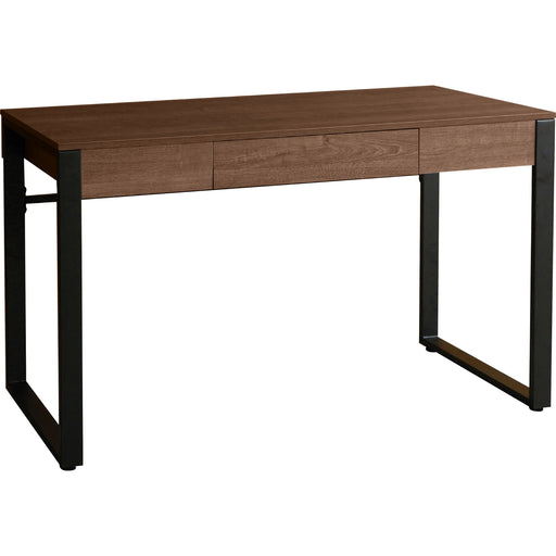 Lorell SOHO Desk with Center Drawer - 30" Height x 47" Width x 23.5" Depth - Total Drawer(s): 1 - Band Edge - Finish: Walnut - 1 Each