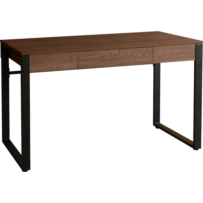 Lorell SOHO Desk with Center Drawer - 30" Height x 47" Width x 23.5" Depth - Total Drawer(s): 1 - Band Edge - Finish: Walnut - 1 Each