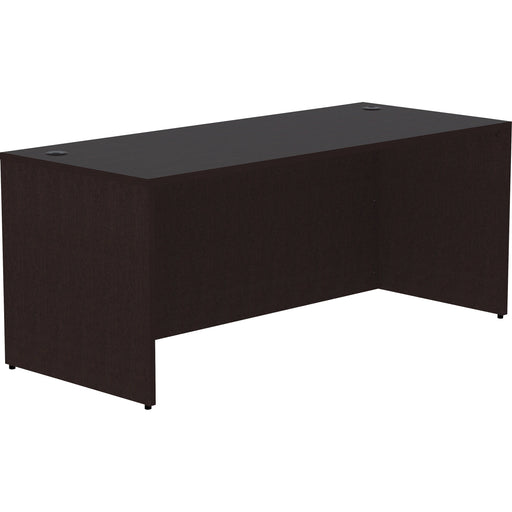Lorell Essentials Series Rectangular Desk Shell - Rectangle - 29.5" Height x 70.9" Width x 29.5" Depth Desk Shell, 70.9" Width x 29.5" Depth x 1" Thickness - Finish: Espresso - 1 Each
